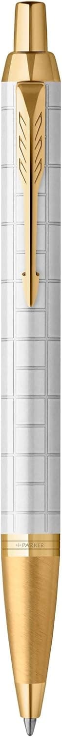 Detalle de PARKER IM penna a sfera perla con finiture oro