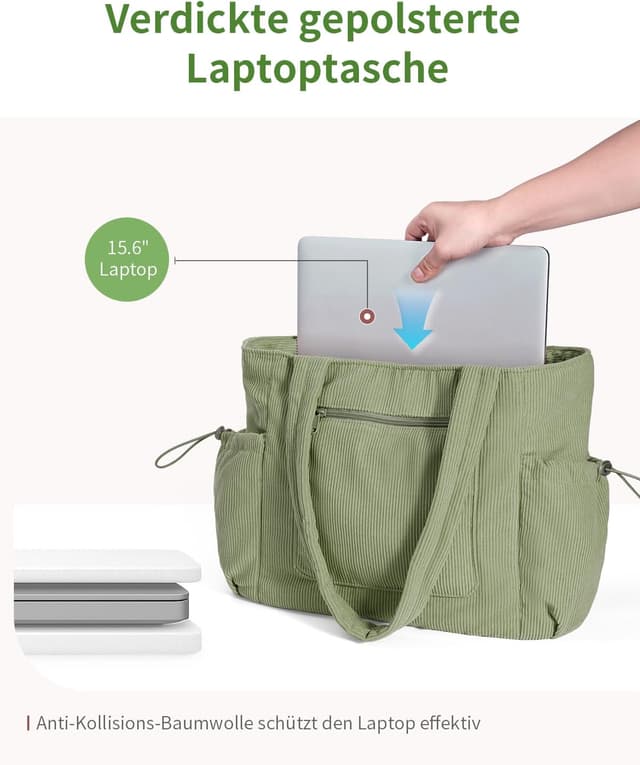 Thumbnail 3 de ECOHUB Cord Tasche Damen Groß