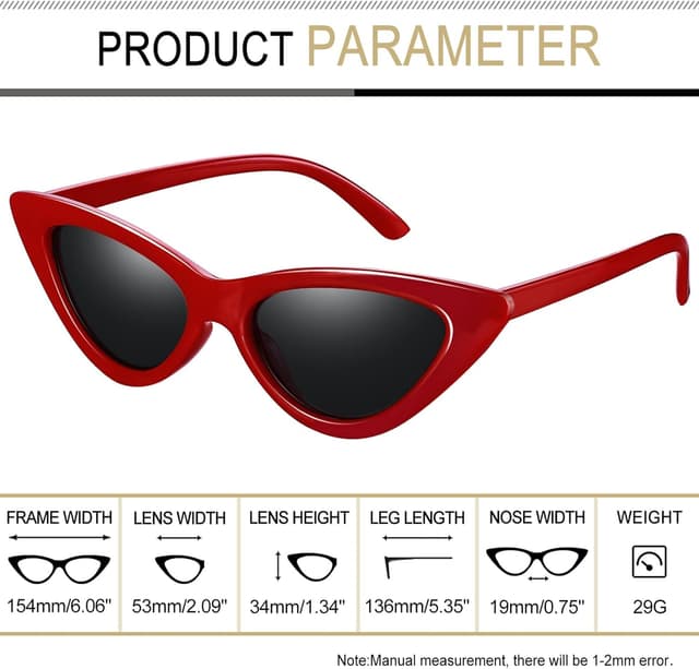 Thumbnail 3 de Joopin Occhiali da Sole Occhi di Gatto Polarizzati 53 mm