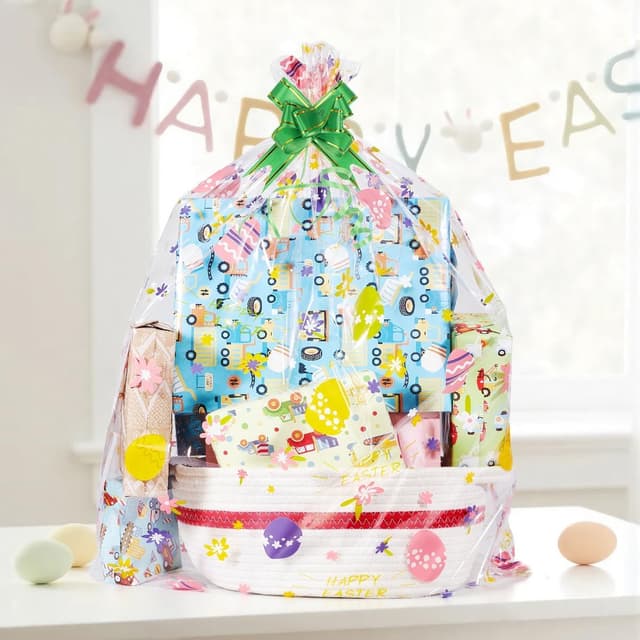Thumbnail 2 de Easter Cellophane Basket Wrap Bags 12pcs