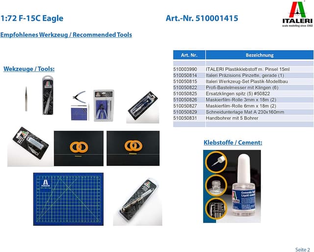 Detalle de Italeri F-15C Eagle kit in 1:72