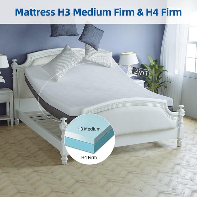 Thumbnail 4 de Wowttrelax Double Memory Foam Mattress 8 Inch