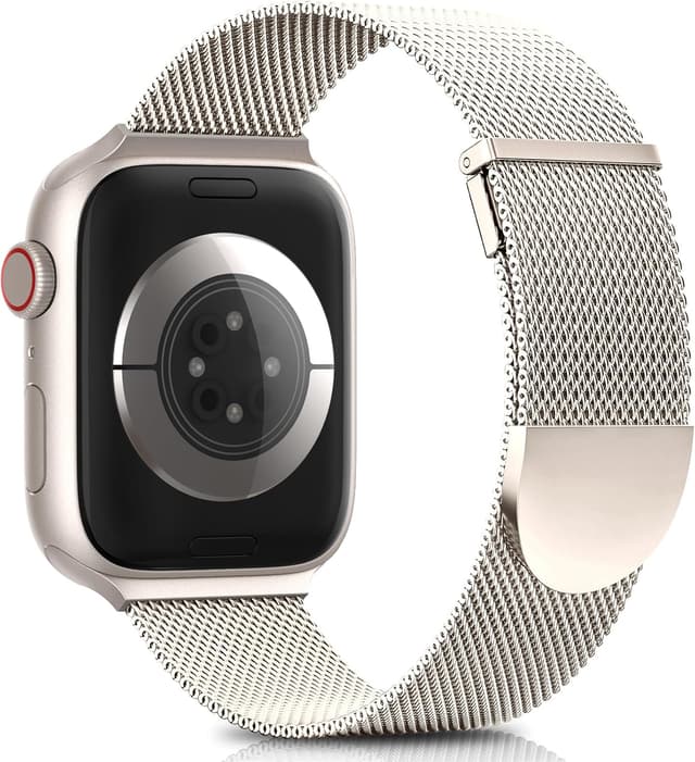 Detalle de Higgs stainless steel magnetic mesh strap for Apple Watch (compatible 38mm–49mm)