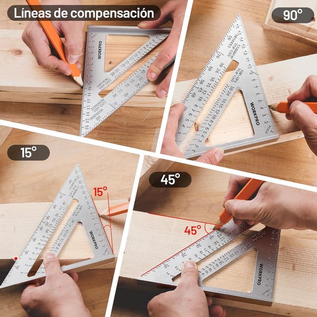 Thumbnail 6 de WORKPRO Escuadra 180mm de Aluminio