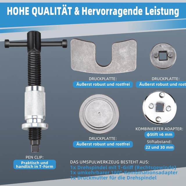 Thumbnail 6 de BOOMSTART Brake Caliper Piston Rewind Tool Kit 5pc