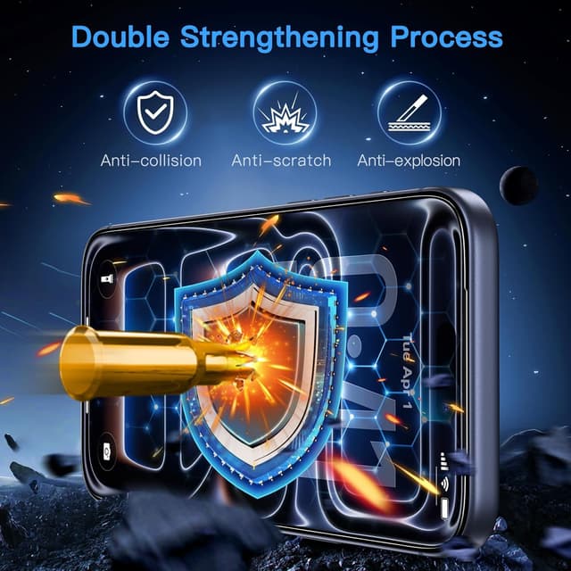 Thumbnail 6 de Uyiton iPhone 17 Pro Screen Protector (Anti-Blue Light) — 9H Tempered Glass, Full Coverage, 2 Pack