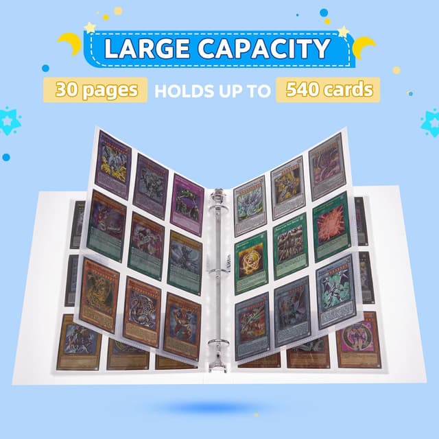 Detalle de Lictin Trading Card Sleeves & Binder Album (Transparent Waterproof, 540 pockets)