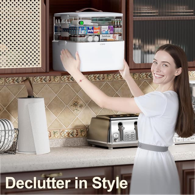 Detalle 2 de CTIME 4-Tier XL Medicine Organizer, Portable