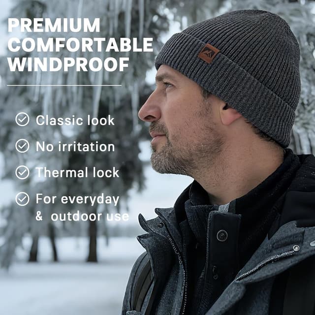 Thumbnail 2 de Gitzing Beanie Hat for Men and Women