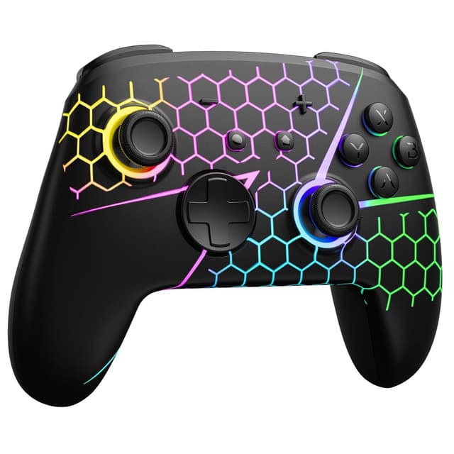 Detalle de FUNLAB Switch 2 Pro Controller für Switch2/OLED – kabelloses Hall-Effekt Gamepad mit 7 RGB-Farben