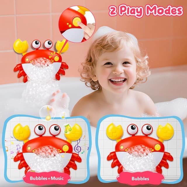 Detalle 2 de JoiTale Baby Bath Toys rechargeable bubble crab