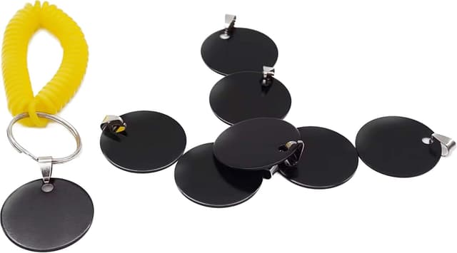 Detalle de NanTun round aluminium blank dog tags (DIY engraved) – 30 pack