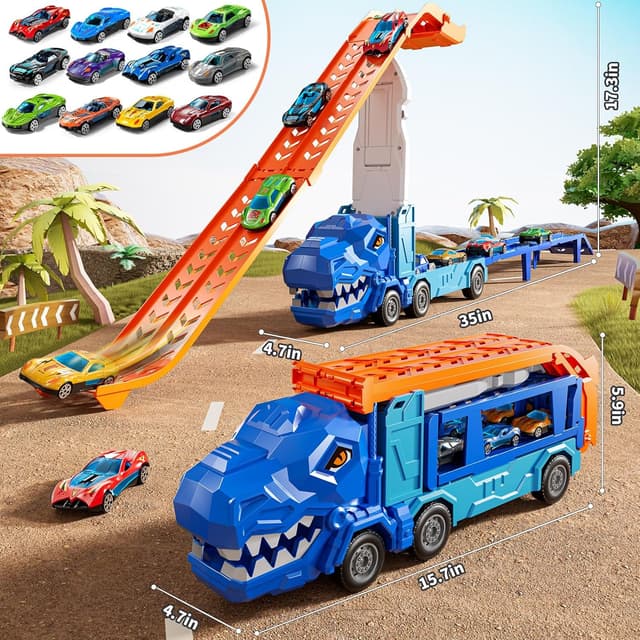 Thumbnail 5 de XINNOVEL Truck Toys Car Track Set 12 cars 🚚