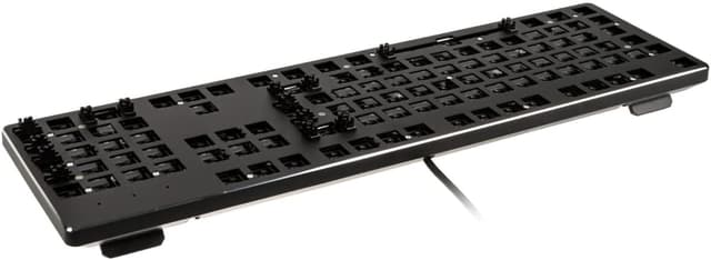 Detalle de GLORIOUS Gaming GMMK Full Size 100% Barebones (cadre uniquement) — clavier mécanique hot-swap RGB par touche en ISO international/Europe, noir