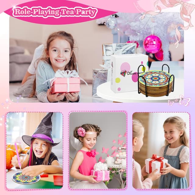 Thumbnail 5 de muhogxio Diamond Painting Untersetzer 10 Stück