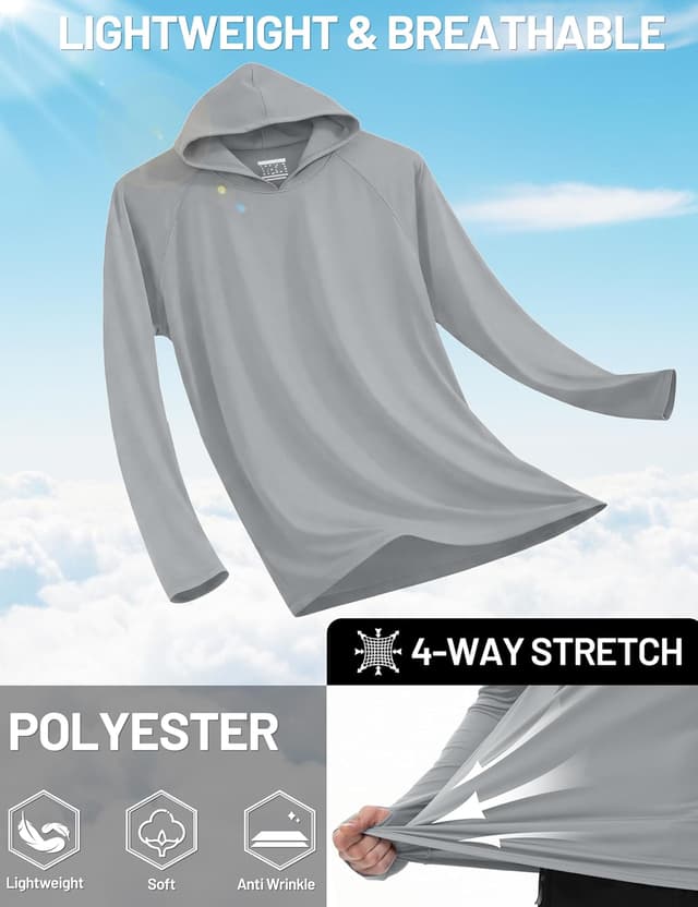 Detalle 2 de TACVASEN UV-Schutz Hoodie mit UPF 50+