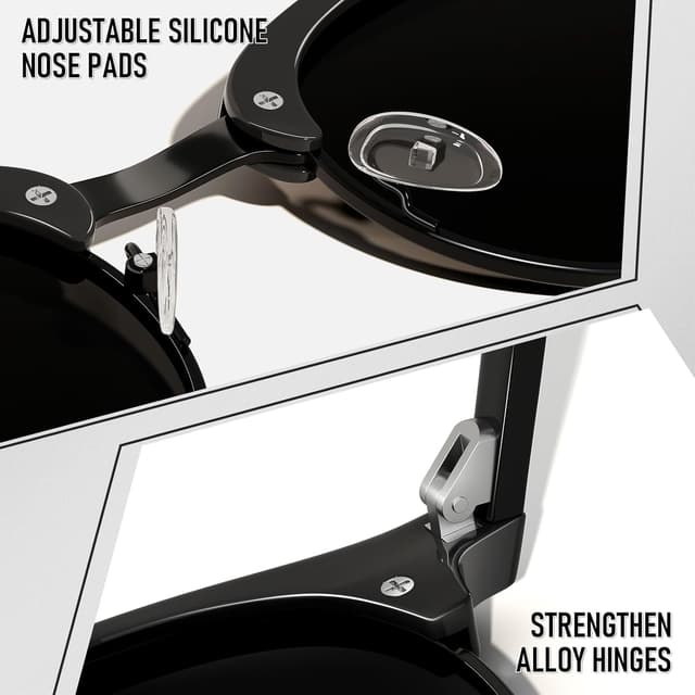 Thumbnail 3 de GQUEEN Horn Gestell Halbrahmen Sonnenbrille