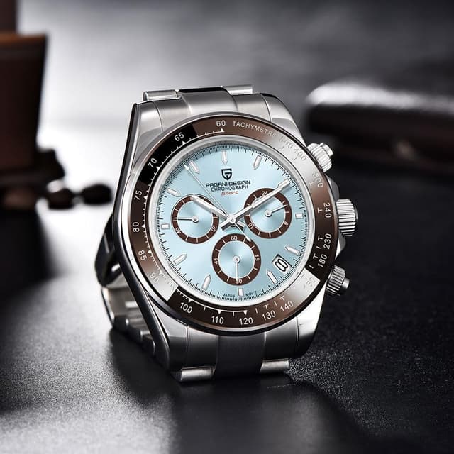 Thumbnail 6 de RollsTimi Orologio al quarzo Cronografo Classico multifunzione VK63 da uomo, resistente all’acqua 100 m