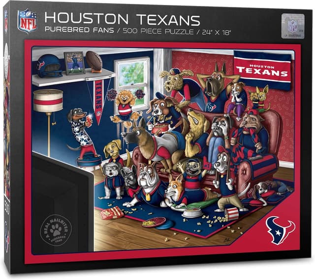 Detalle 2 de YouTheFan NFL Purebred Fans 500-Piece Puzzle (A Real Nailbiter)