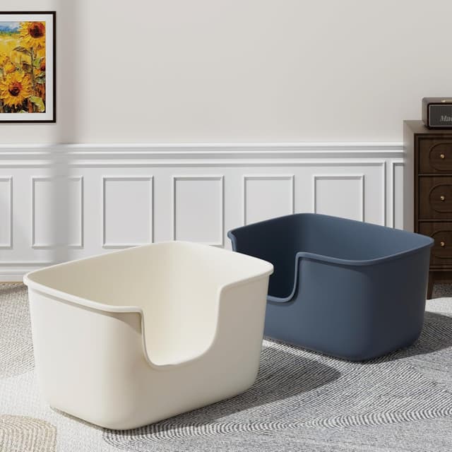 Detalle de Vealind Large High Sided Cat Litter Tray, 22 in