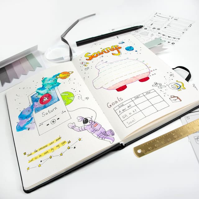 Detalle de STATIONERY ISLAND Carnet A5 pointillé turquoise à reliure cartonnée (180 pages, 120 g/m²)