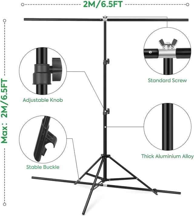 Detalle de SEDGEWIN Greenscreen 2,4 x 2 m Hintergrund