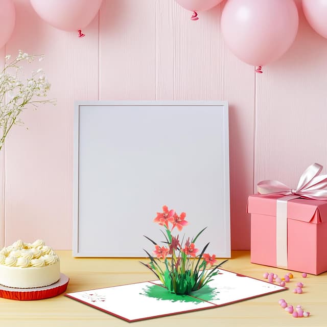 Detalle 2 de DLYMXGC Daffodil pop up bouquet cards