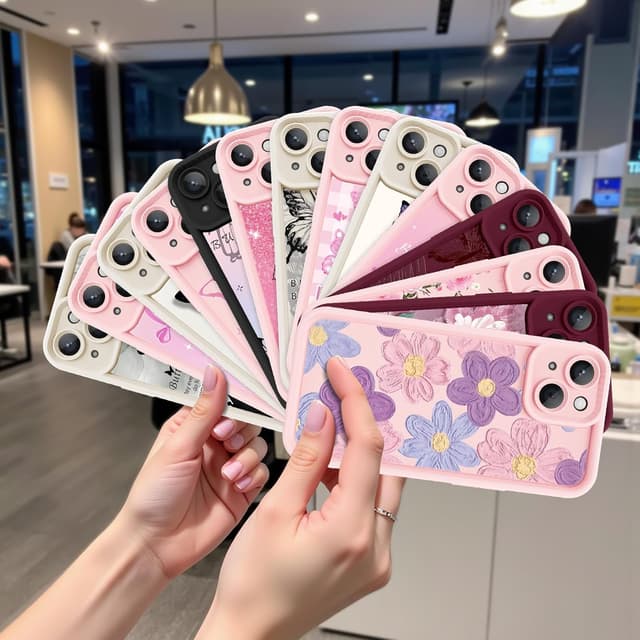 Detalle de FUXICASE iPhone 14 Case with Creative Butterfly Design (Burgundy Red Butterfly) — Soft Silicone & TPU Protection