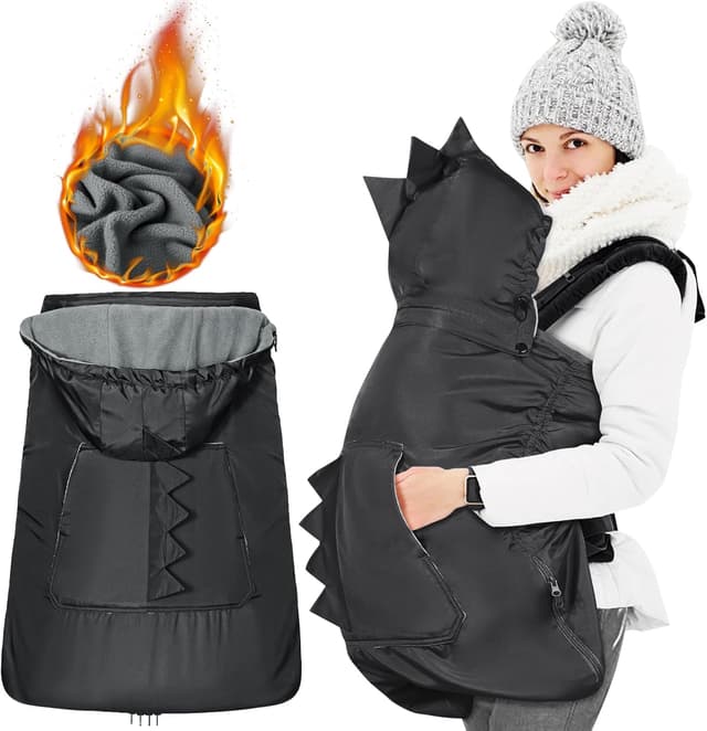 Imagen de Orzbow Couverture de Portage Bébé Imperméable Dinosaure Noir 💤 en OfertitasTOP