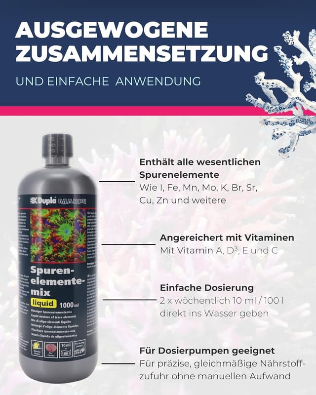 Detalle 2 de Marin Spurenelemente-Mix 1000 ml für Meerwasser