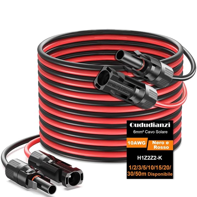 Imagen de Oududianzi Cavo Solare 6mm² 20m 📡 en OfertitasTOP