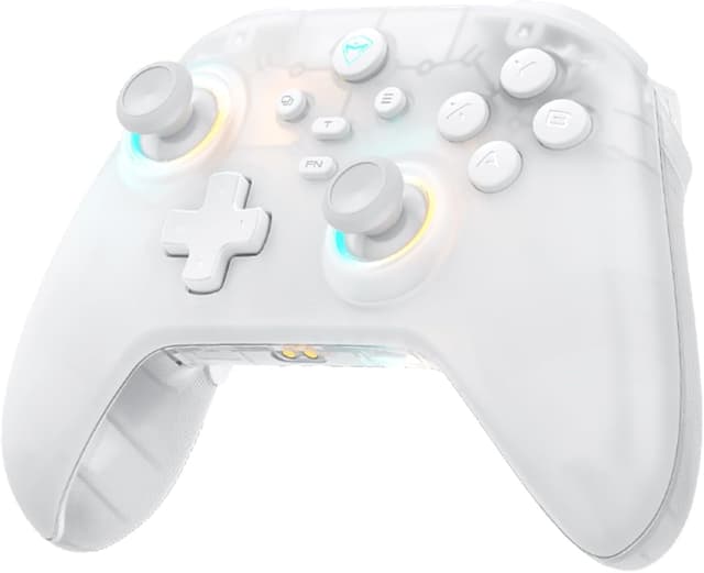 Detalle de Machenike G3V2 Controller per PC/Switch/iOS/Android con stick Hall, RGB e polling 1000Hz (bianco)