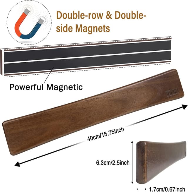 Detalle 2 de HOSHANHO Magnetic Knife Strip 16 Inch ๐ฝ