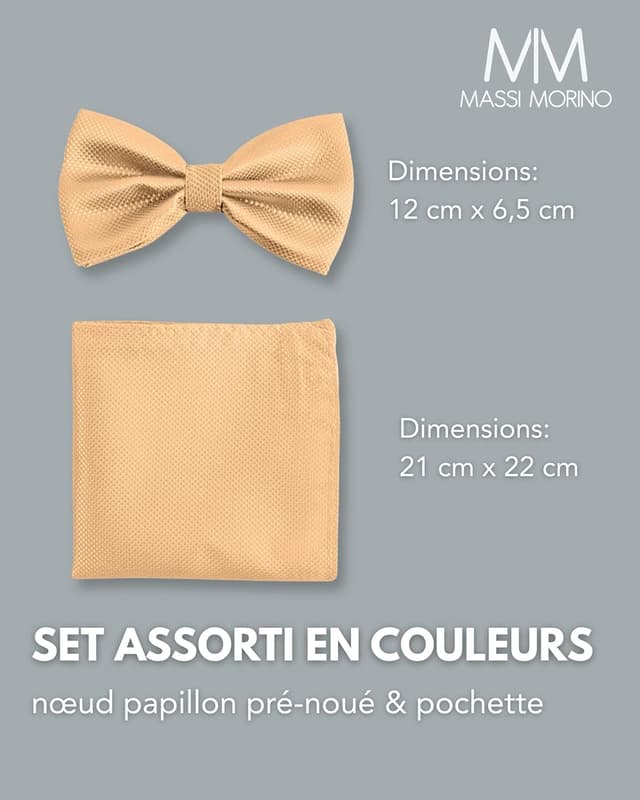 Detalle 2 de Massi Morino Nœud papillon avec pochette