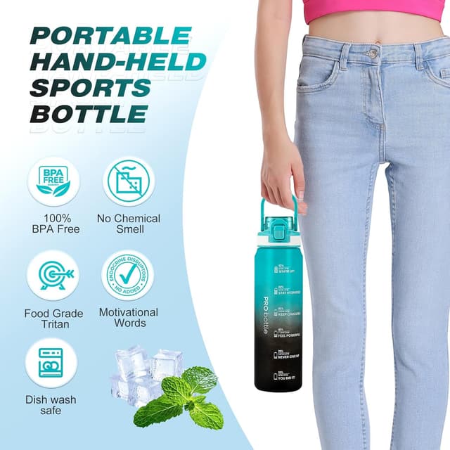 Thumbnail 5 de SEASEVEN Sports 1L water bottle with straw