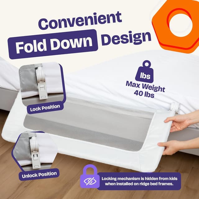 Thumbnail 4 de ComfyBumpy 1-Pack Bed Rail 35.5" for Toddlers