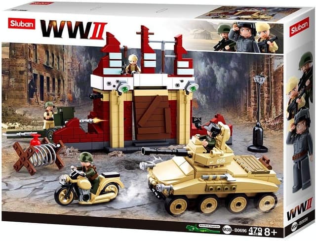 Detalle de Sluban WWII – Kampf um Stalingrad (479 Teile) Spielset mit Steckbausteinen für Kinder ab 4 Jahren