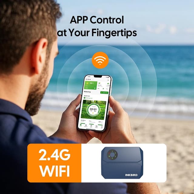 Detalle de Inkbird IIC-401 centralina WiFi per irrigazione a 4 zone