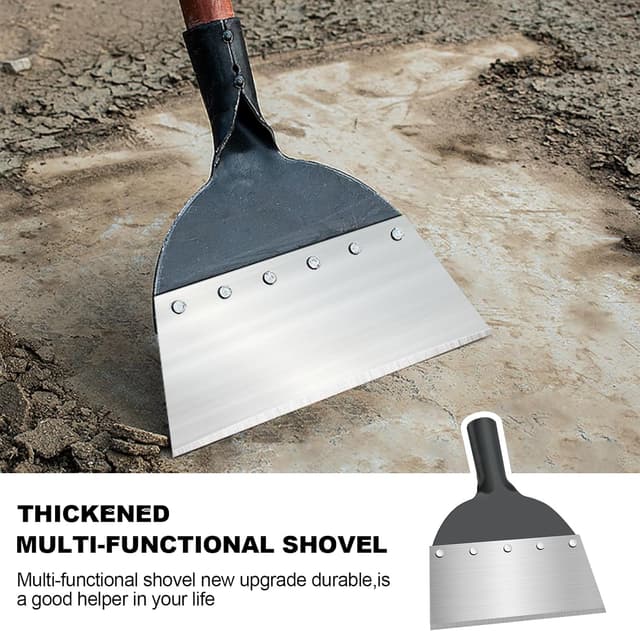 Detalle 2 de OFFCUP Pala per la pulizia del giardino da 21 cm in acciaio, per diserbo e lavori all’aperto