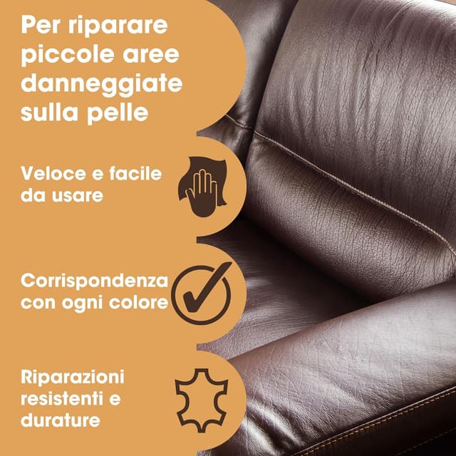 Detalle 2 de Furniture Clinic Kit Riparazione Pelle 12 colori