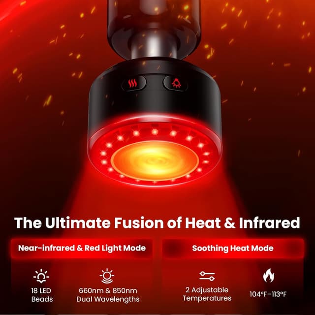 Detalle de Bob and Brad D6 Ultra Massage Gun with Infrared Heating Head (OLED display, 16mm amplitude)