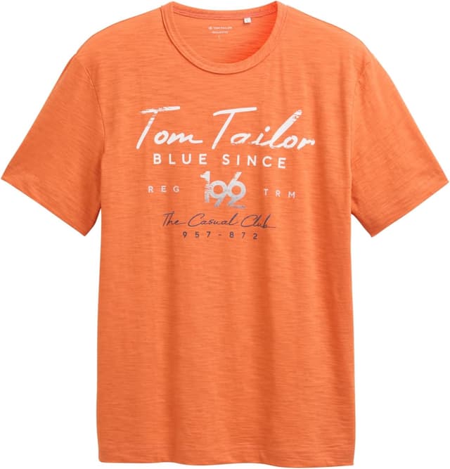 Detalle de Tom Tailor 1046715 T-Shirt da uomo a maniche corte (confezione da 1)