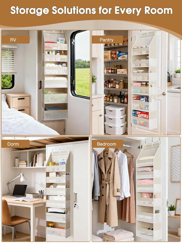 Thumbnail 6 de Criusia Over the Door Organizer 6-Shelf