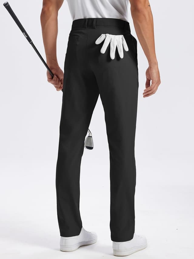 Detalle de Lightweight Quick-Dry Anti-Slip Mens Golf Pants with 4 Pockets (Stretch Casual Slacks)