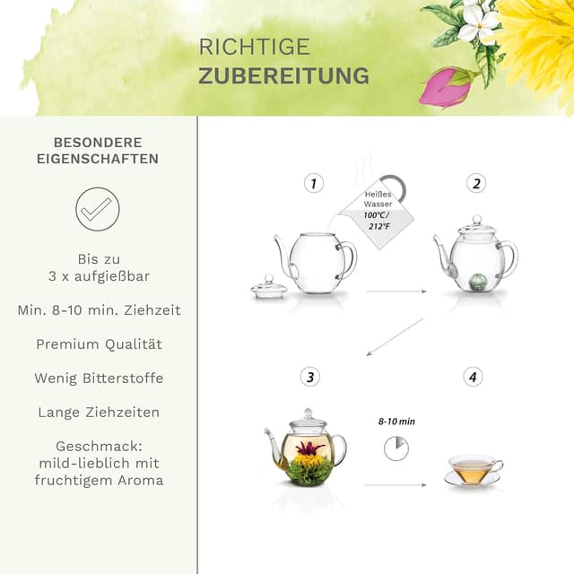 Thumbnail 4 de Creano Teeblumen Geschenkset Flower Erblühtee
