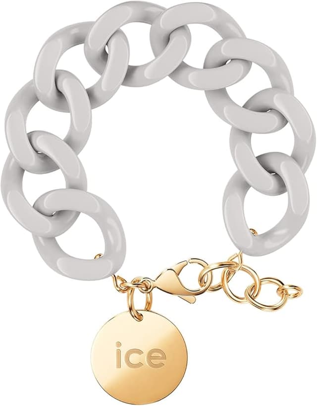 Detalle 2 de ICE Jewellery Chain bracelet Pulsera malla rosa XL con medalla de oro