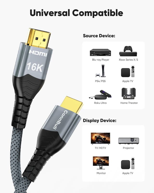 Thumbnail 5 de ConnBull HDMI 2.2 Cable 96Gbps 2m ⌘ HDMI Cable emoji?