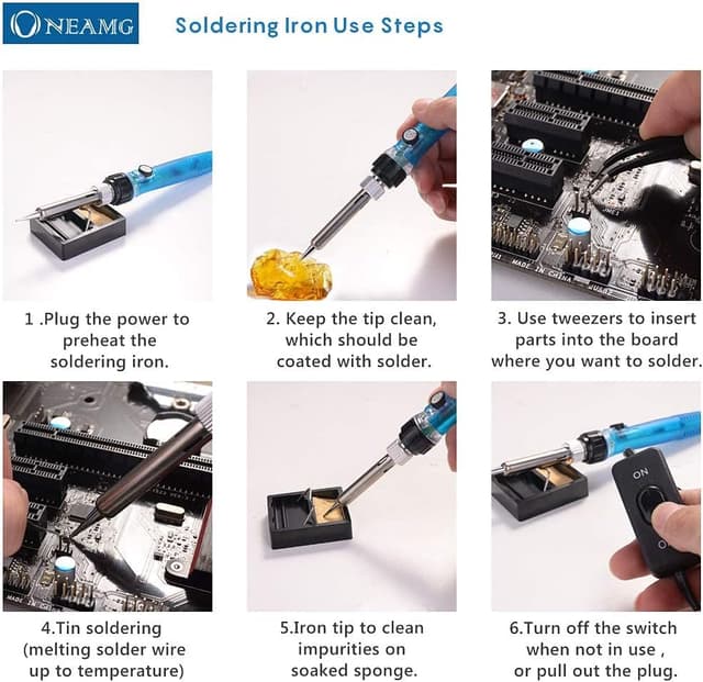 Thumbnail 5 de Kit de soldador temperatura ajustable 200–450 °C