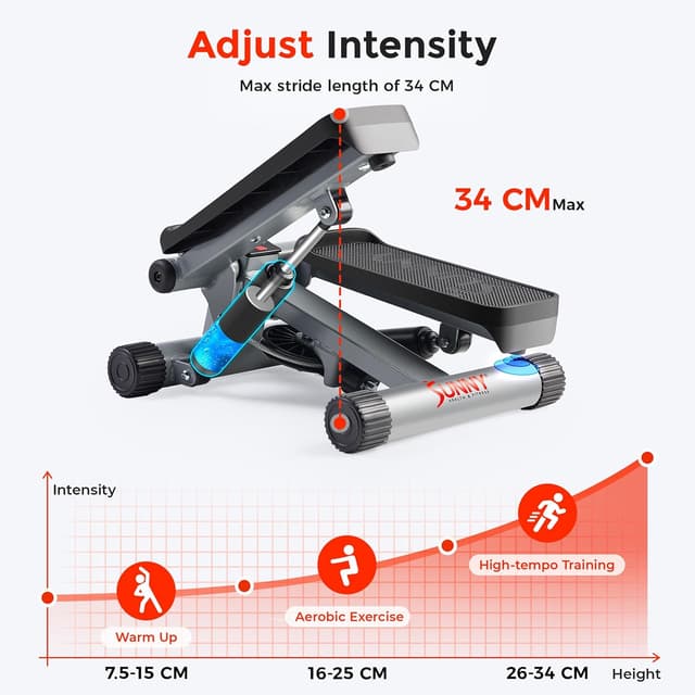 Thumbnail 2 de Sunny Health & Fitness Mini Steppers for Home Exercise 🧰)