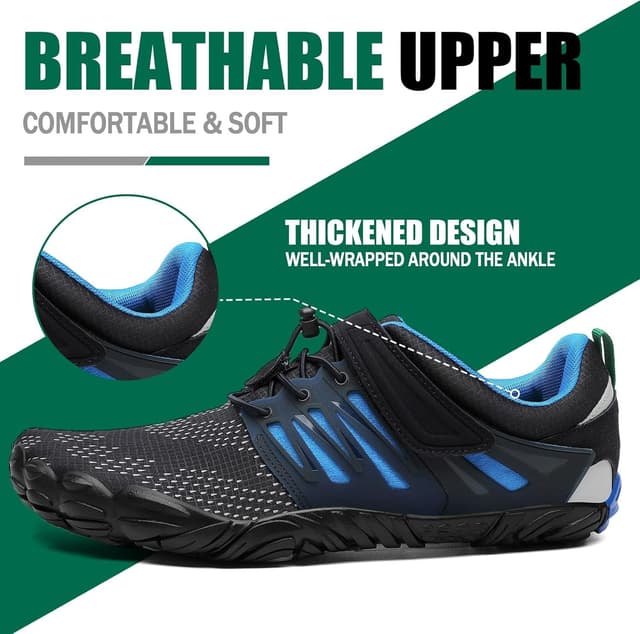 Detalle 2 de SAGUARO Chaussures barefoot minimalistes homme à 5 doigts – semelle zéro drop, respirantes et antidérapantes (GR.36-48)